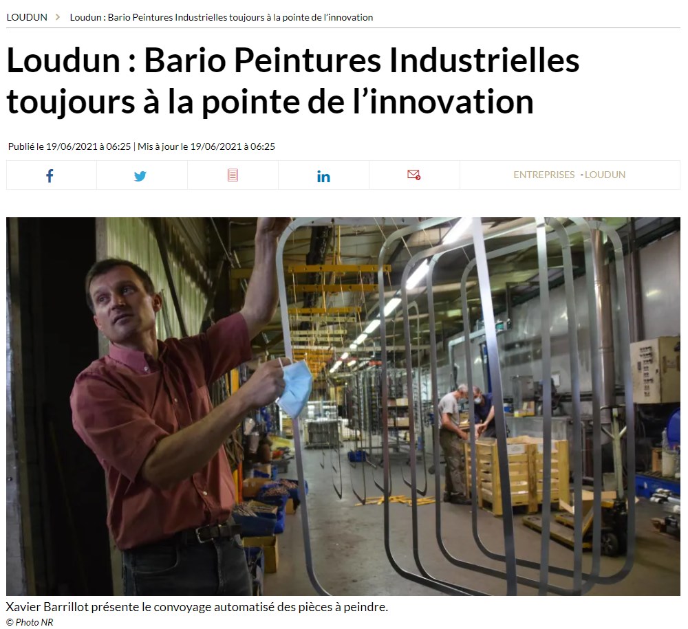 Lire la suite à propos de l’article Loudun : Bario Peintures Industrielles toujours à la pointe de l’innovation