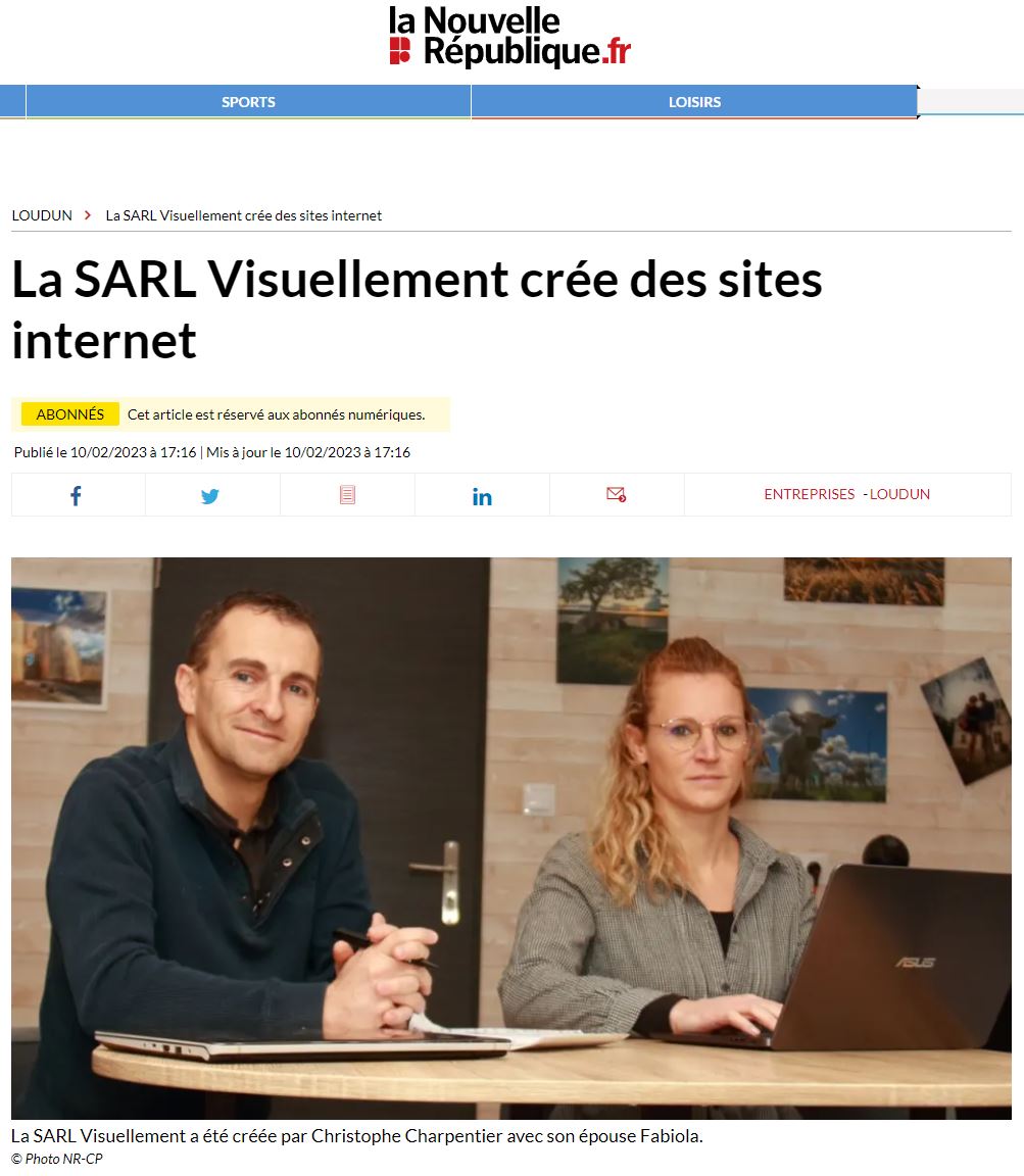 Lire la suite à propos de l’article La SARL Visuellement crée des sites internet